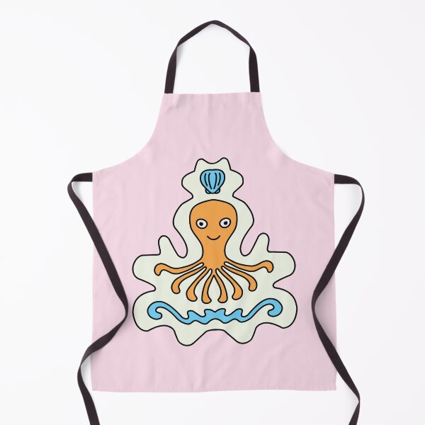 Item preview, Cute Cartoon Octopus with shell, sea creature - Orange and Blue designed and sold by Twist Design.