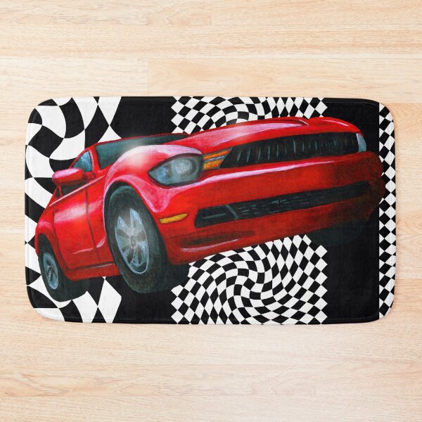 Item preview, Red Car Victory Lap designed and sold by Melissa J Barrett.