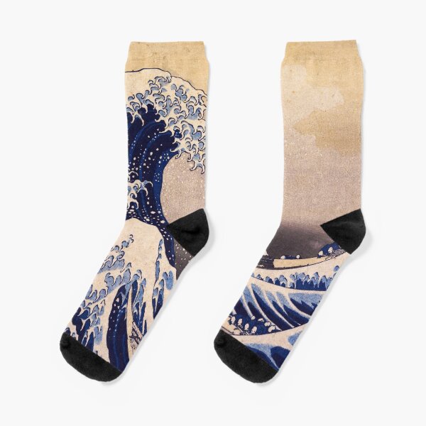 The Great Wave off Kanagawa by Katsushika Hokusai (c 1830-1833) Socks
