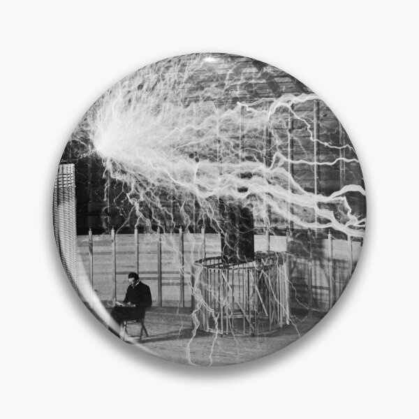 Item preview, Nikola Tesla with his equipment (June 17, 1901) designed and sold by allhistory.