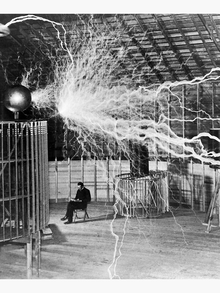 Nikola Tesla with his equipment (June 17, 1901) by allhistory