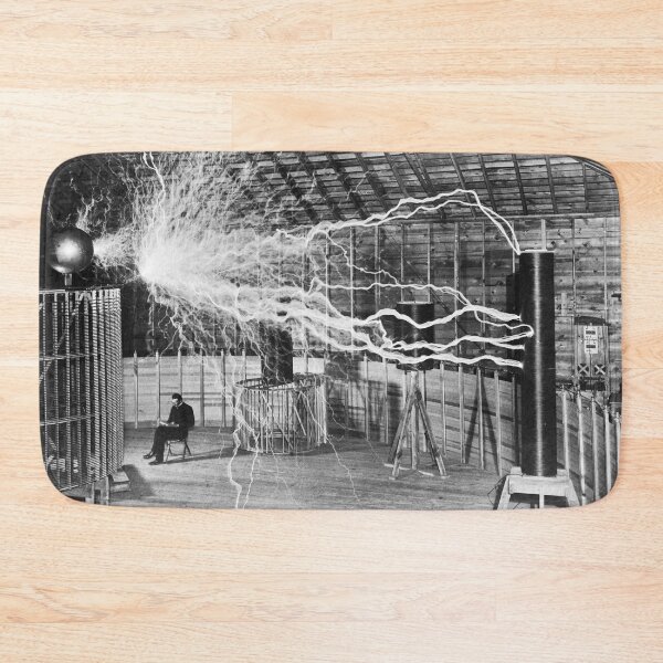 Item preview, Nikola Tesla with his equipment (June 17, 1901) designed and sold by allhistory.