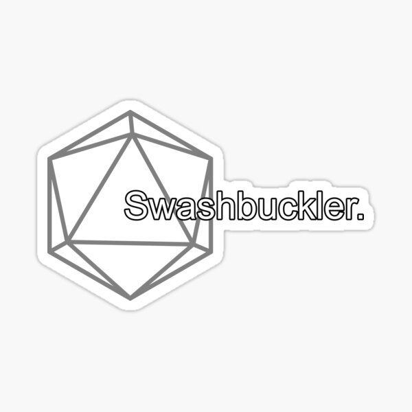 Simple Pathfinder Swashbuckler for Pathfinder2e or D&D Sticker