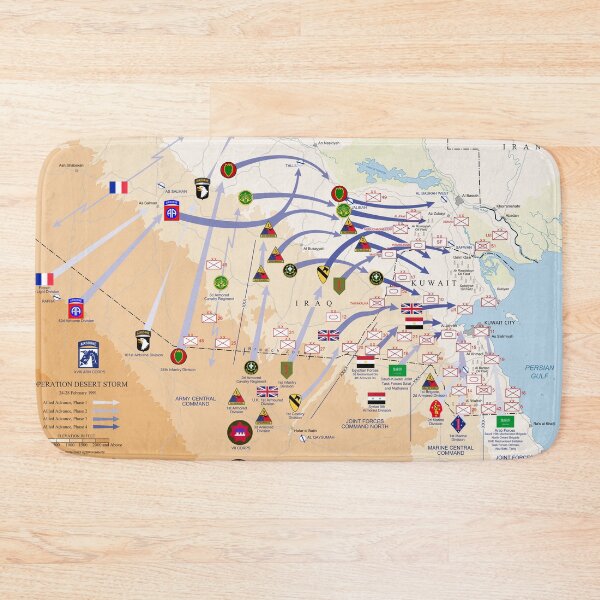 Item preview, Operation Desert Storm Ground Map (Feb 24-28 1991) designed and sold by allhistory.