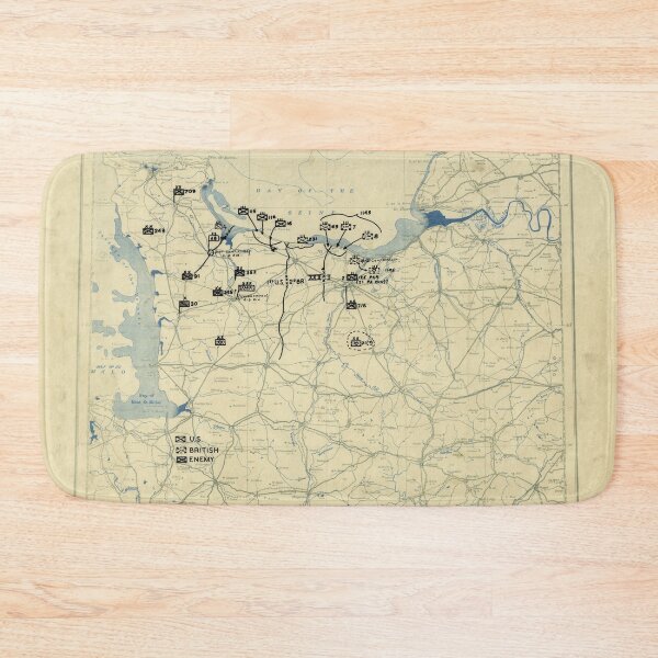 Item preview, June 6 1944 D-Day World War II Twelfth Army Group Situation Map designed and sold by allhistory.