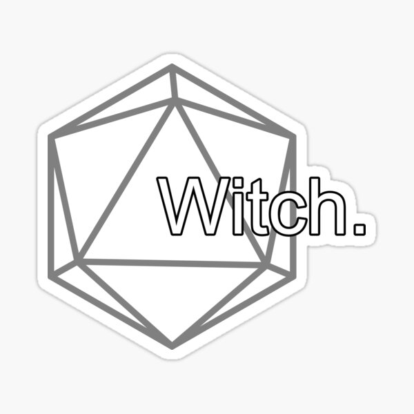 Simple Pathfinder Witch for Pathfinder2e or D&D Sticker