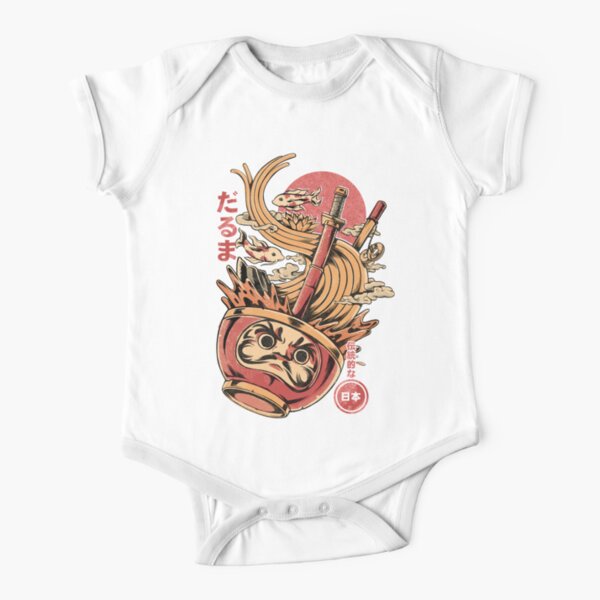 Daruma Ramen White Baby One Piece By Ilustrata Redbubble
