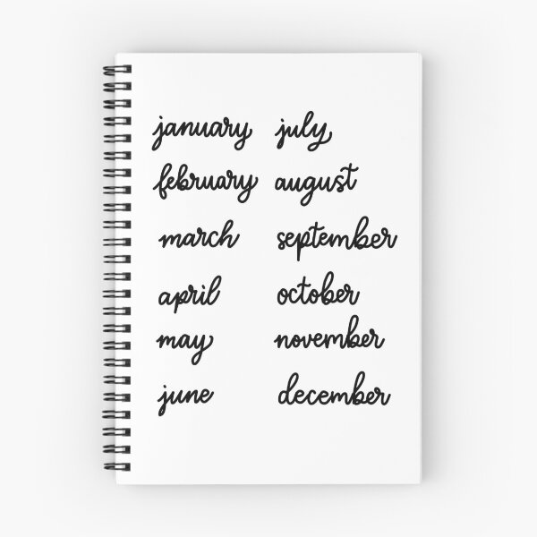 Item preview, Months of the Year Monoline calligraphy designed and sold by YitingZarts.