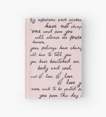 Pride and Prejudice, Darcy (black) Quote Hardcover Journal