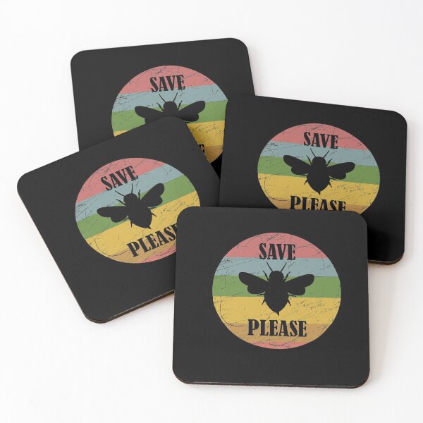 Item preview, SAVE BEES PLEASE  vintage cute T-shirt/Sticker Design for you! designed and sold by noahs-shop.
