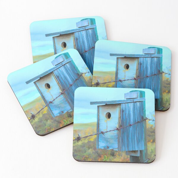 Item preview, Birdhouse on the fence illustration. designed and sold by CanadianWild418.