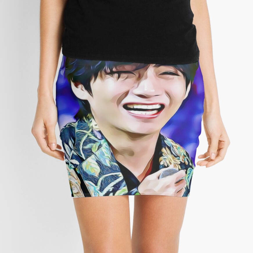 Bts Taehyung Cute Smile Bts V Happy Mini Skirt By Ati Ipsa Redbubble