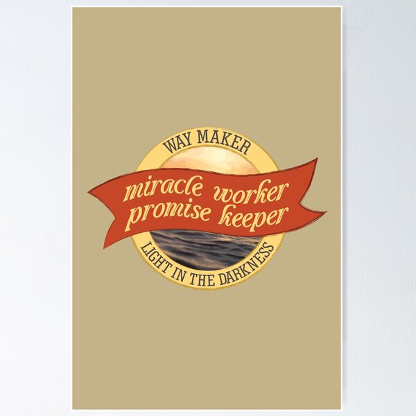Way maker lettering Poster by PearlOfGod