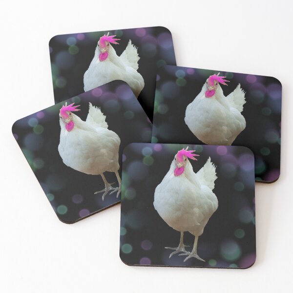 Item preview, Pink hen pink crest designed and sold by Joie-et-Poesie.