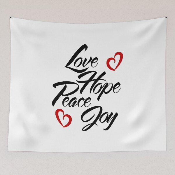 Item preview, Love Hope Peace Joy hand lettering illustration designed and sold by ZalinaKadyrova.