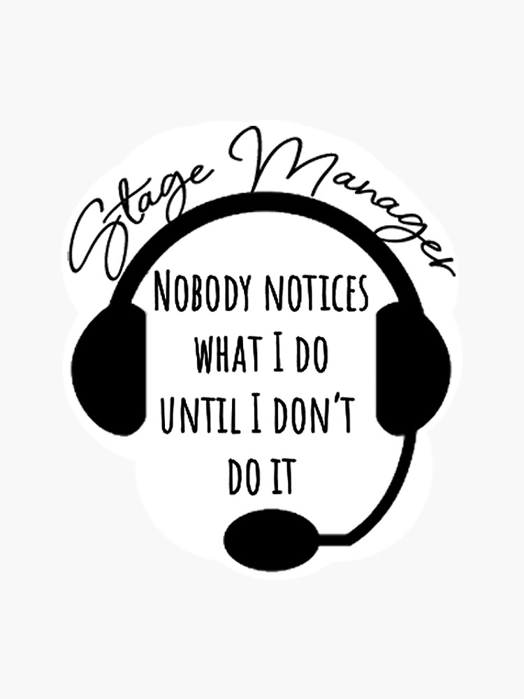 Thumbnail 3 of 3, Sticker, Stage Manger's Headset designed and sold by PixieDustST.