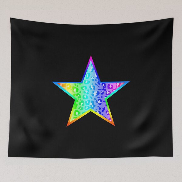 Item preview, Rainbow Leopard Print Star designed and sold by Bumblefuzzies.