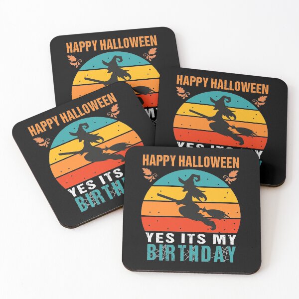 Item preview, Happy Halloween Yes Its My Birthday : Funny Halloween Birthday Gift Ideas / Halloween Gift Idea for Birthday/ witch Halloween Gift Vintage Style Idea Design designed and sold by Chamssou.