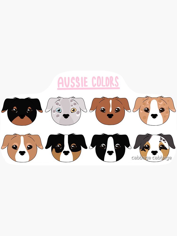 "Aussie color chart" Sticker by cabbagedemon Redbubble