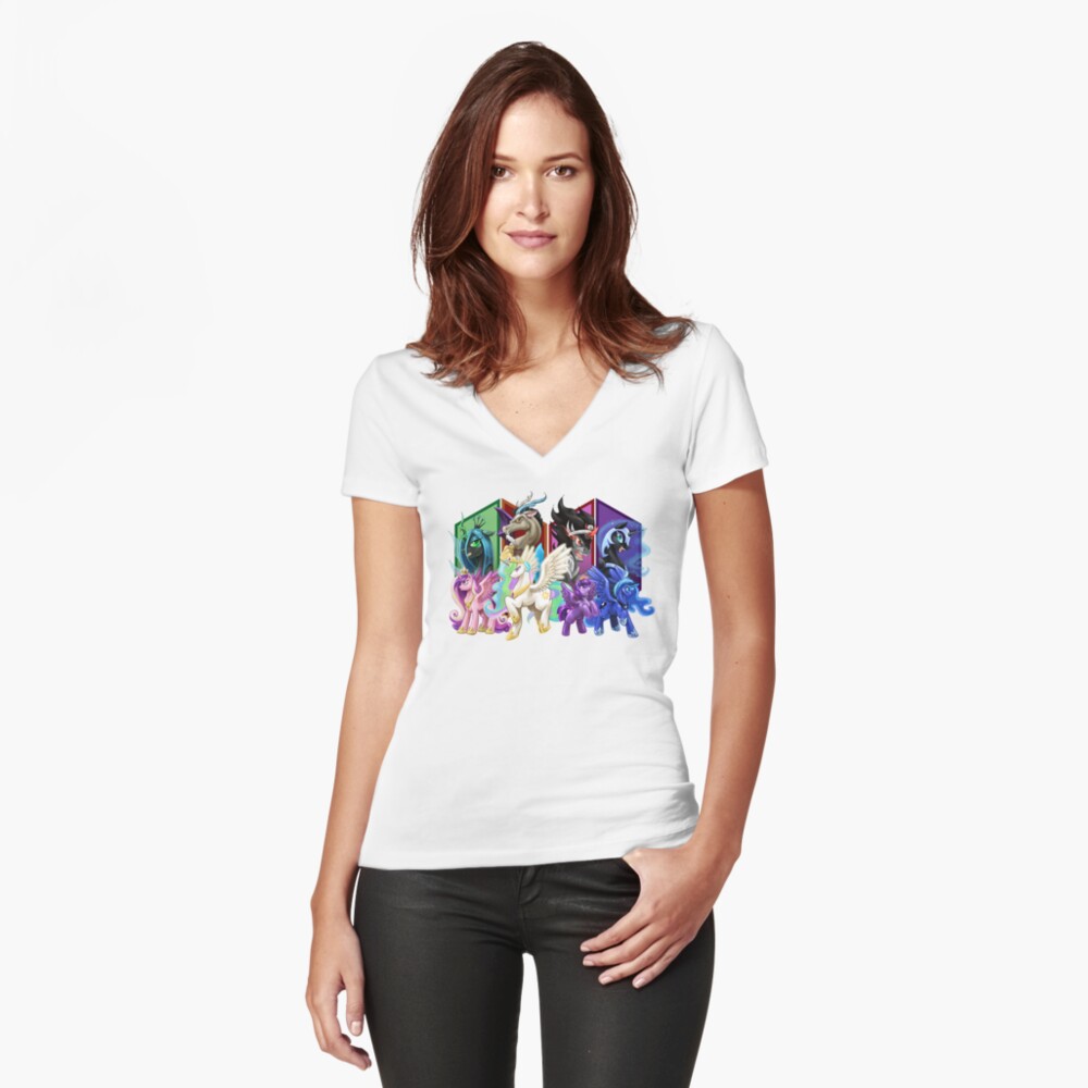 Item preview, Fitted V-Neck T-Shirt designed and sold by slifer.