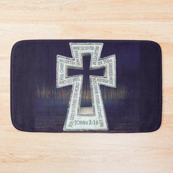 Item preview, Christian cross - John 3:16 - for god so loved the world that he gave his one begotten son that whosoever believeth in him should not perish but have everlasting life designed and sold by Kinisis.