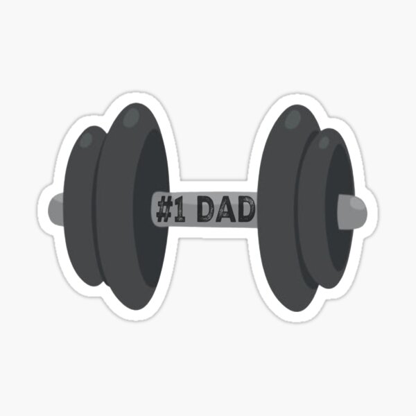 Item preview, #1 Dad Dumbbell designed and sold by KingRockStudios.