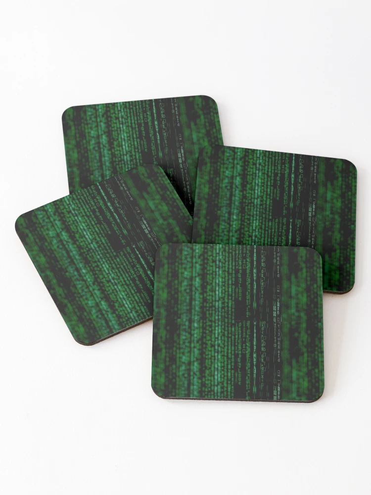 Thumbnail 1 of 5, Coasters (Set of 4), Matrix Computer Data pattern designed and sold by deesnutz69.