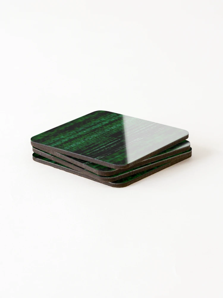 Thumbnail 4 of 5, Coasters (Set of 4), Matrix Computer Data pattern designed and sold by deesnutz69.
