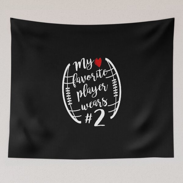 Item preview, My Favorite Player Wears # Number 2 Funny Football Gift for Number Two Players designed and sold by clothesy7.