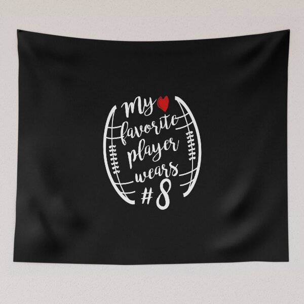 Item preview, My Favorite Player Wears # Number 8 Funny Football Gift for Number Eight Players designed and sold by clothesy7.