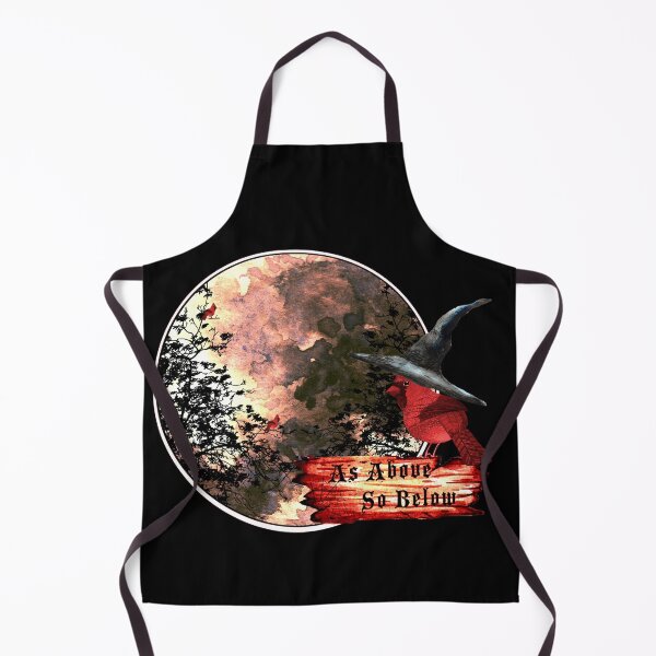 Item preview, full Moon cardinal bird as above so below witches working designed and sold by sharanarnoldart.