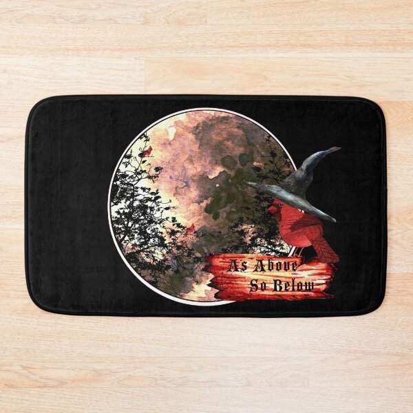 Item preview, full Moon cardinal bird as above so below witches working designed and sold by sharanarnoldart.
