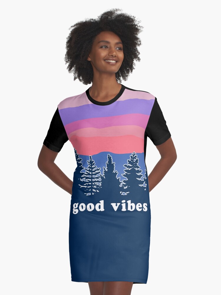 good vibes t shirt dress