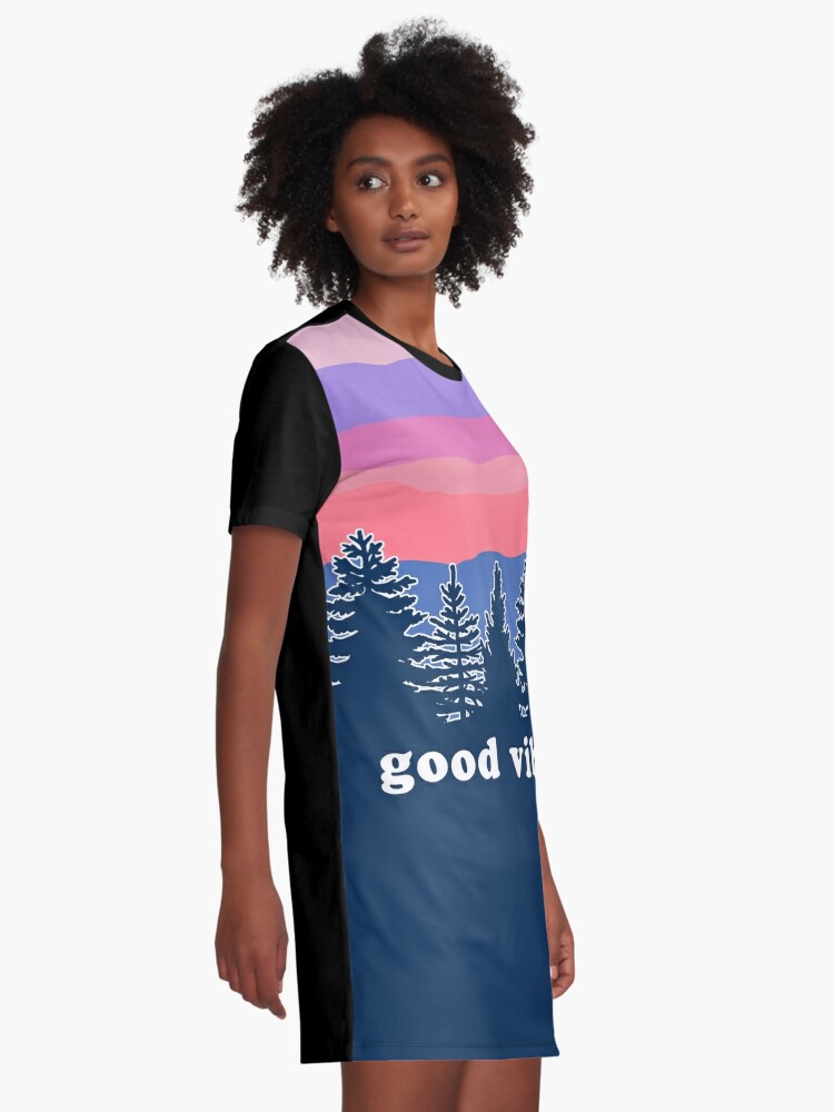 good vibes t shirt dress