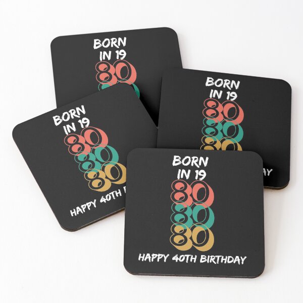Item preview, retro happy 40th birthday, born 1980 40 this year designed and sold by fra02.