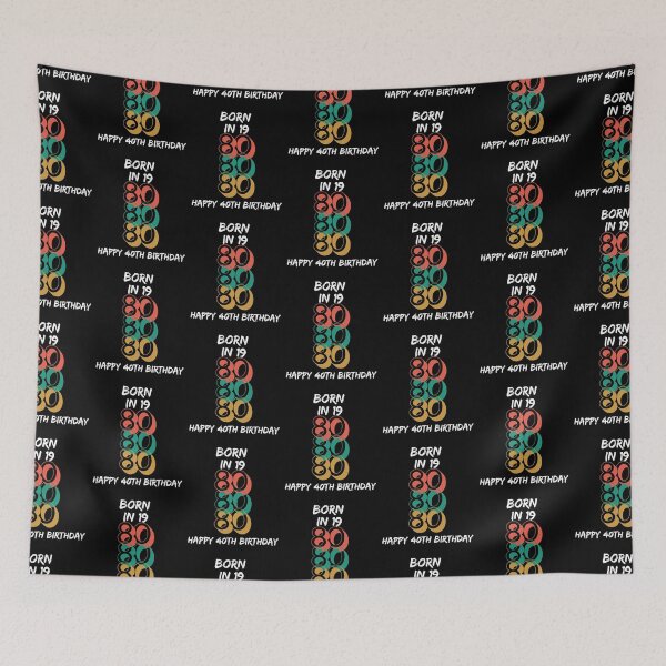 Item preview, retro happy 40th birthday, born 1980 40 this year designed and sold by fra02.