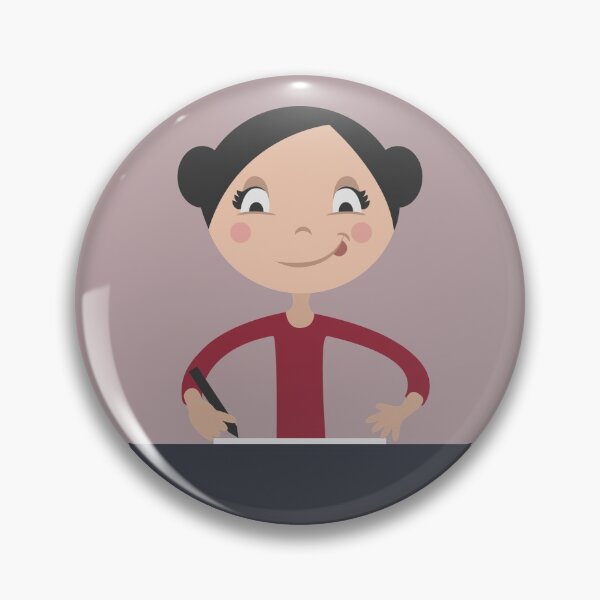 Item preview, Cartoon girl writing at school desk designed and sold by EngineerGoC.