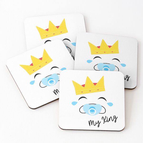Item preview, Cute Crying Baby With A Crown And A Pacifier My King designed and sold by Paulina Vanlife.