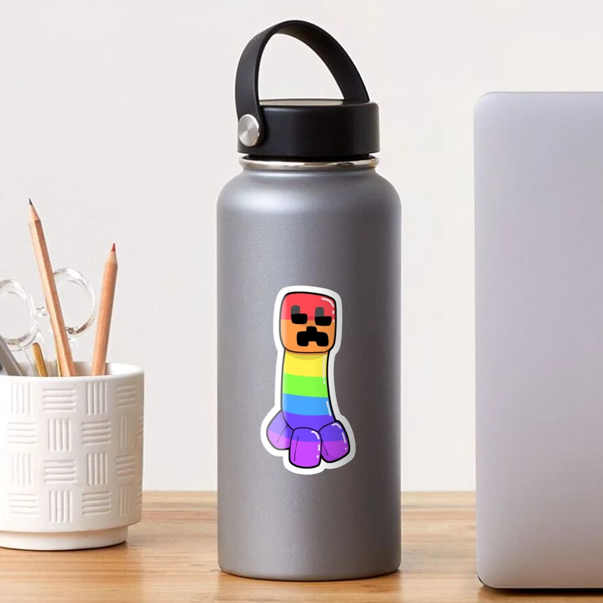 Minecraft Rainbow Creeper Die Cut Sticker