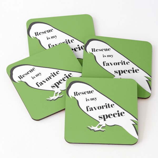 Item preview, rescue is my favorite specie parrot parakeet bird funny quote  designed and sold by L'Atelier Oranjade.