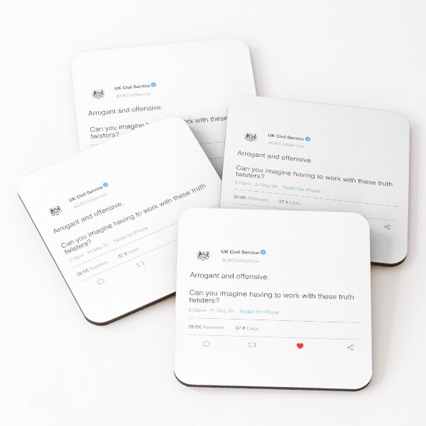 Civil Service Tweet Coasters (Set of 4)
