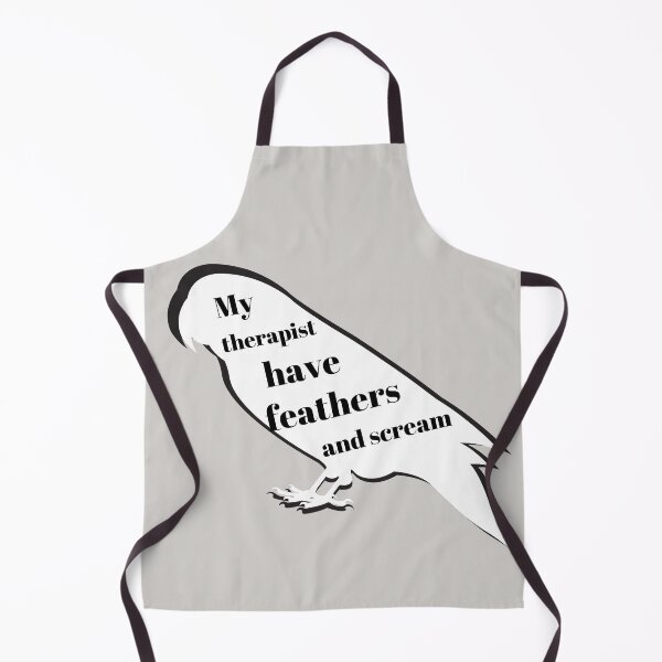Item preview, my therapist have feathers and scream parrot parakeet bird funny quote  designed and sold by L'Atelier Oranjade.