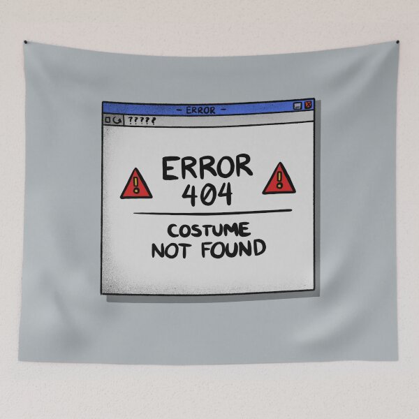 Item preview, Error 404 Costume Not Found Funny Halloween Design designed and sold by up4tee.