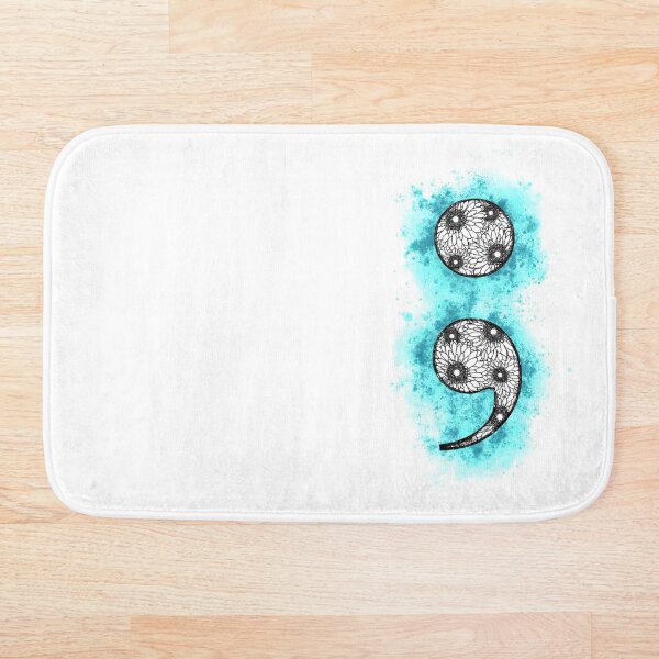 Item preview, Blue Semi Colon for Mental Illness Awareness designed and sold by Devon LeBoutillier.