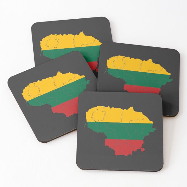 Item preview, Lithuania Flag Map with regions designed and sold by Alo.