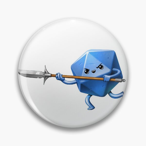 Item preview, RPG Dice Sticker Blue D20 Warrior designed and sold by andremuller.