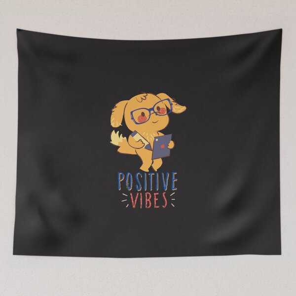 Item preview, Positive vibes, cute dog design designed and sold by Lorify.