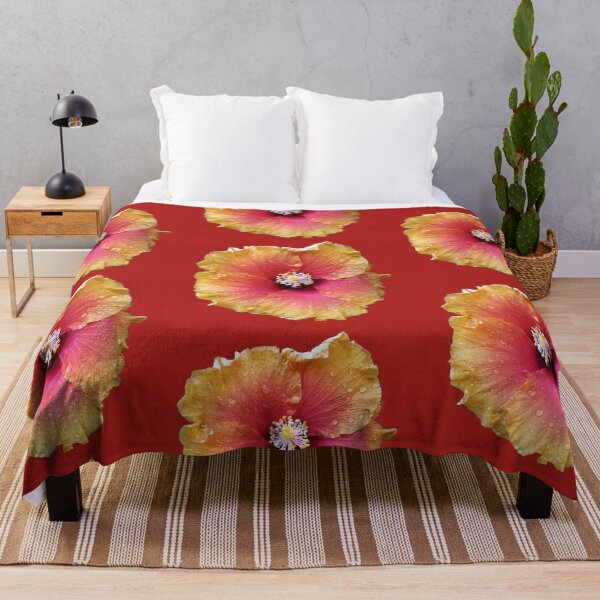 Item preview,  Yellow orange Hibiscus with morning dew designed and sold by Aura-E.