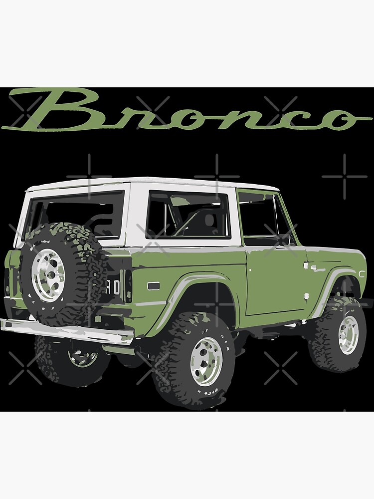 Discover 1971 Green Classic Ford Bronco Canvas