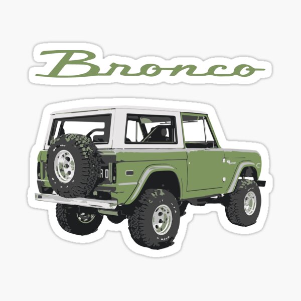 1971 Green Classic Ford Bronco Sticker